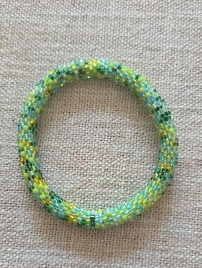 Sashka Co. Green and Yellow Seed Bead Bracelet